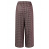 Casual Plaid Elastic Waist Women Woolen Wide Leg Pants