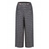 Casual Plaid Elastic Waist Women Woolen Wide Leg Pants