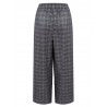 Casual Plaid Elastic Waist Women Woolen Wide Leg Pants