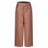 Casual Plaid Elastic Waist Women Woolen Wide Leg Pants