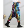 Casual Loose Printed Elastic Waist Women Wide Leg Pants