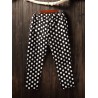 Polka Dots Loose Elastic Waist Cropped Pants