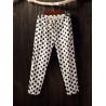 Polka Dots Loose Elastic Waist Cropped Pants