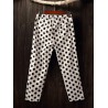 Polka Dots Loose Elastic Waist Cropped Pants