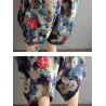 Leisure Loose Folk Print Pocket Harem Women Pants