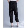 Casual Stripe Drawstring Waist Women Pants