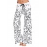 Women Cats Printed Elastic Waist Casual Pants