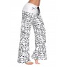 Women Cats Printed Elastic Waist Casual Pants