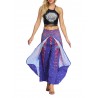 Boho Print Wide Leg Yoga Purple Pants