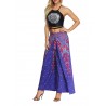 Boho Print Wide Leg Yoga Purple Pants