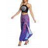 Boho Print Wide Leg Yoga Purple Pants