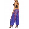 Boho Print Wide Leg Yoga Purple Pants