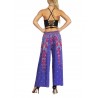 Boho Print Wide Leg Yoga Purple Pants