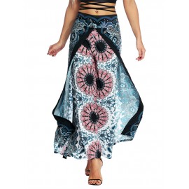 Boho Inregular Tribal Printed Loose Yoga Pants