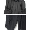 Asymmetrical Solid Color Cotton Loose Black Capris