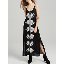 Ethnic Print Maxi Sleeveless Dress