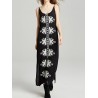 Ethnic Print Maxi Sleeveless Dress