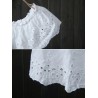 White Lace Embroidered Off Shoulder Mid-Long Dresses