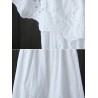 White Lace Embroidered Off Shoulder Mid-Long Dresses