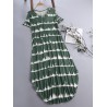 Striped Short Sleeve Sundress Pocket Maxi Casual Dresses