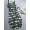 Striped Short Sleeve Sundress Pocket Maxi Casual Dresses