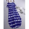 Striped Short Sleeve Sundress Pocket Maxi Casual Dresses