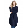 Long Sleeve Pure Color Buttons Shirt Dresses For Women