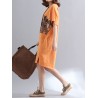 Casual Women Printed Short Sleeve Loose Dresses