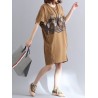 Casual Women Printed Short Sleeve Loose Dresses