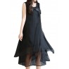 Casual Women Sleeveless Irregular Hem Mid-Long Dresses