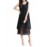 Casual Women Sleeveless Irregular Hem Mid-Long Dresses