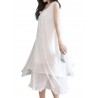 Casual Women Sleeveless Irregular Hem Mid-Long Dresses