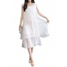 Casual Women Sleeveless Irregular Hem Mid-Long Dresses