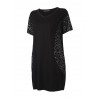 Casual Women Sequins Stitching Short Sleeve V-Neck Mini Dress