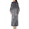 Muslim Embroidery Patchwork Maxi Velvet Dress