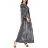 Muslim Embroidery Patchwork Maxi Velvet Dress