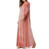 Muslim Embroidery Long Sleeve Overhead Maxi Dress