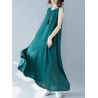 Sleeveless Solid Color Loose Maxi Dress For Women