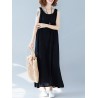 Sleeveless Solid Color Loose Maxi Dress For Women