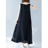 Sleeveless Solid Color Loose Maxi Dress For Women