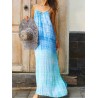 Tie-dyed Spaghetti Straps Maxi Dress For Women