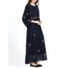 Vintage Women Ethnic Muslim Chiffon Maxi Dresses