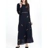 Vintage Women Ethnic Muslim Chiffon Maxi Dresses