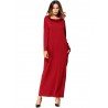 Casual Pure Color Turtleneck Long Sleeve Pockets Women Dresses