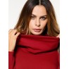 Casual Pure Color Turtleneck Long Sleeve Pockets Women Dresses