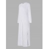 Casual Loose Button Long Sleeve Shirt Maxi Dress For Women