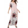 Summer Print Crew Neck Overhead Maxi Dress