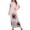 Summer Print Crew Neck Overhead Maxi Dress