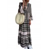 Bohemian Stripe Patchwork Maxi Dress For Women