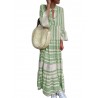 Bohemian Stripe Patchwork Maxi Dress For Women